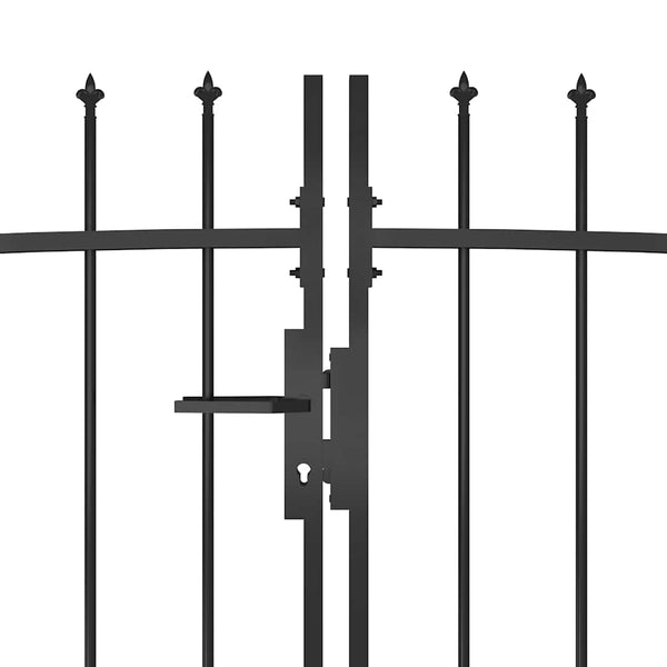 Gartentor Woerden mit Speerspitze 5 x 1,25 m Schwarz