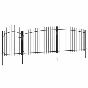 Gartentor Woerden mit Speerspitze 5x1,5 m Schwarz