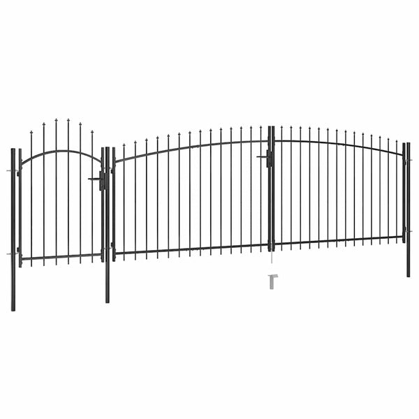Gartentor Woerden mit Speerspitze 5x1,5 m Schwarz