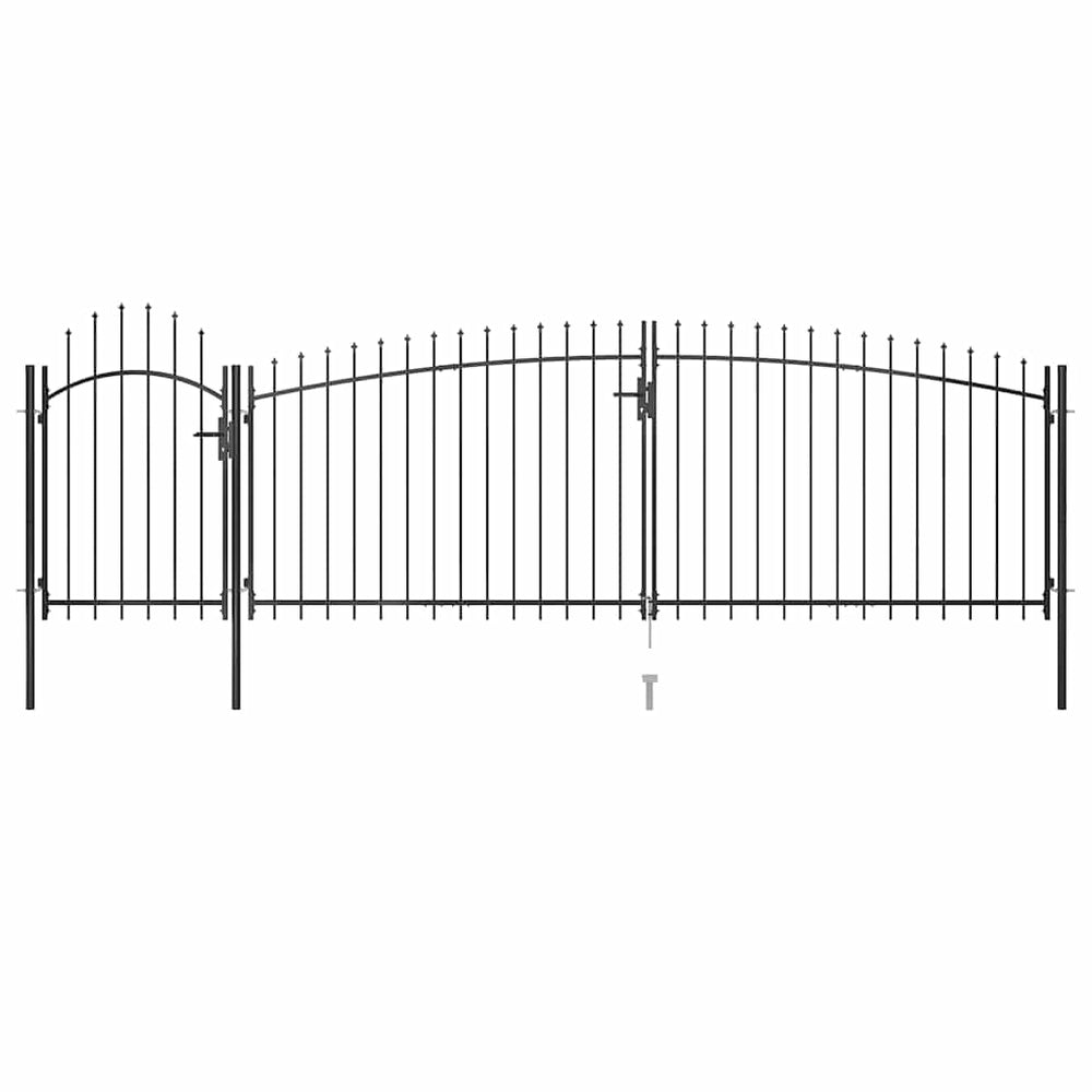 Gartentor Woerden mit Speerspitze 5x1,5 m Schwarz