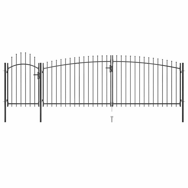 Gartentor Woerden mit Speerspitze 5x1,5 m Schwarz