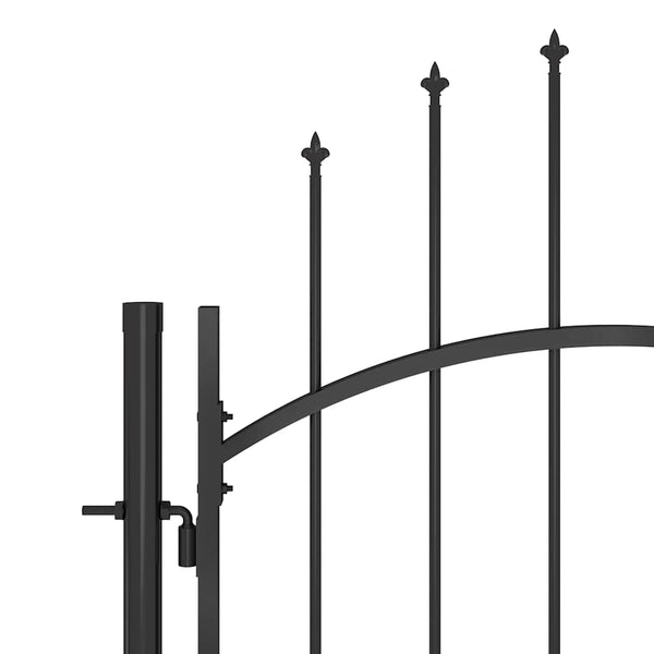 Gartentor Woerden mit Speerspitze 5x1,5 m Schwarz