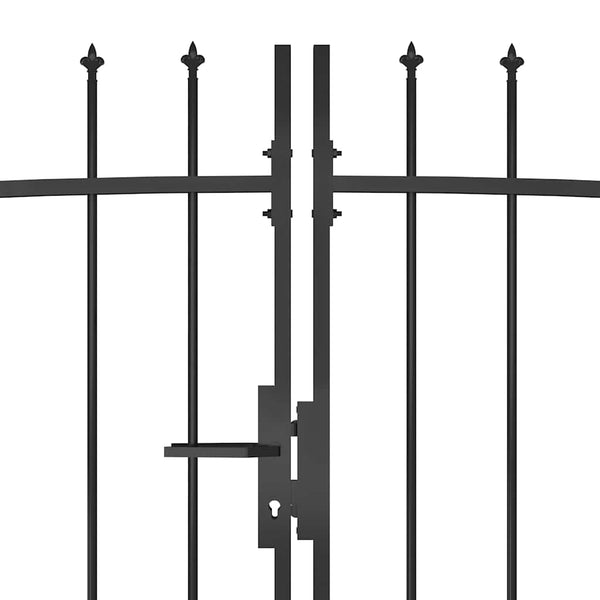 Gartentor Woerden mit Speerspitze 5 x 1,95 m Schwarz