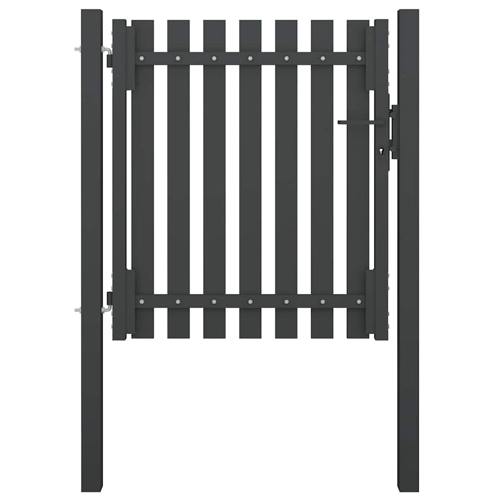Gartentor aus Stahl 100 x 75 cm Anthrazit