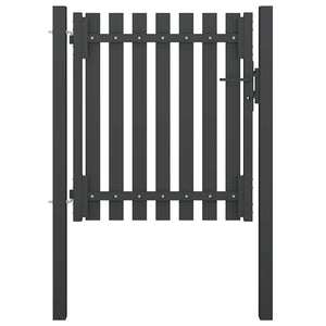 Gartentor aus Stahl 100 x 75 cm Anthrazit