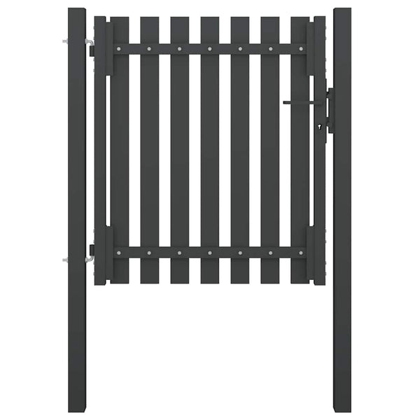 Gartentor aus Stahl 100 x 75 cm Anthrazit