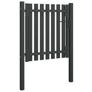 Gartentor aus Stahl 100 x 75 cm Anthrazit
