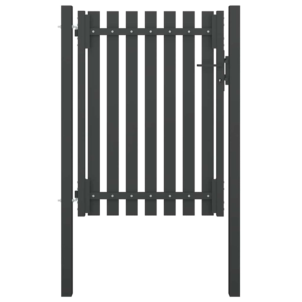 Gartentor aus Stahl 100 x 125 cm Anthrazit
