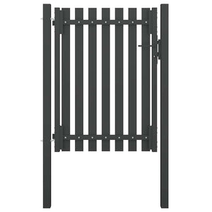 Gartentor aus Stahl 100 x 125 cm Anthrazit