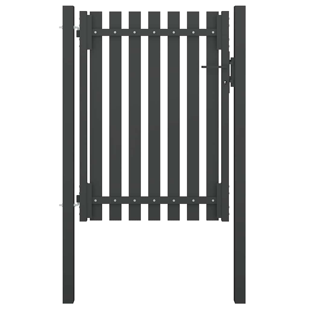 Gartentor aus Stahl 100 x 125 cm Anthrazit