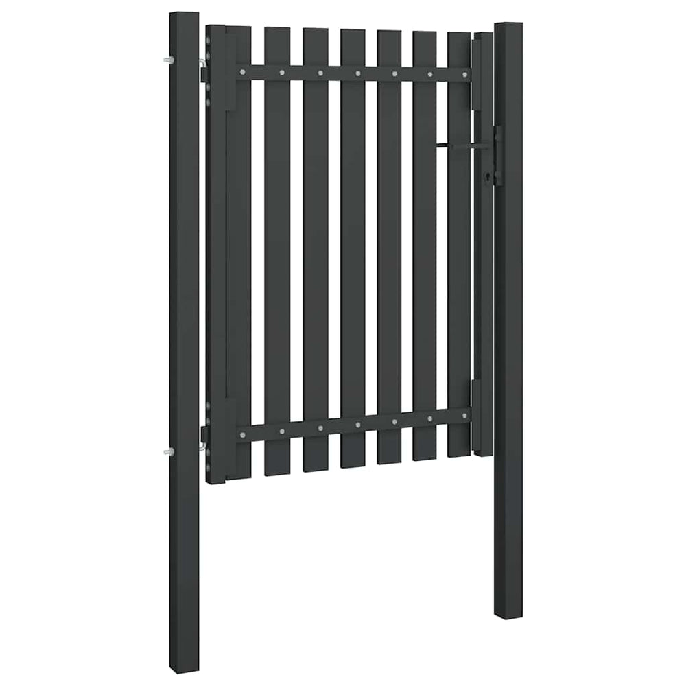 Gartentor aus Stahl 100 x 125 cm Anthrazit