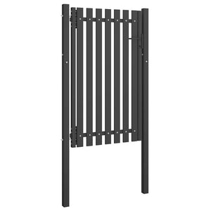 Gartentor aus Stahl 100 x 150 cm Anthrazit