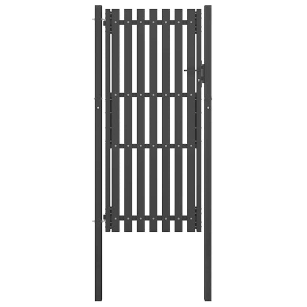 Gartentor aus Stahl 100 x 200 cm Anthrazit