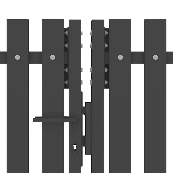 Gartentor aus Stahl 400 x 75 cm Anthrazit