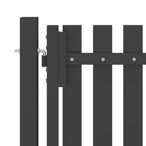 Gartentor aus Stahl 400 x 125 cm Anthrazit