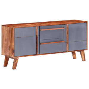 Sideboard Grau 120x30x55 cm Massivholz