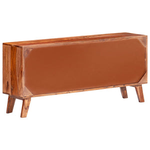 Sideboard Grau 120x30x55 cm Massivholz