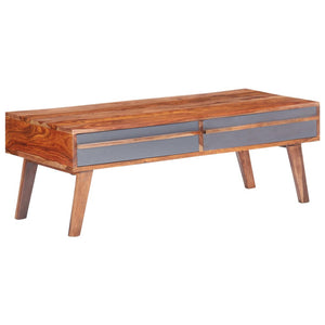 Couchtisch Grau 110x50x40 cm Massivholz