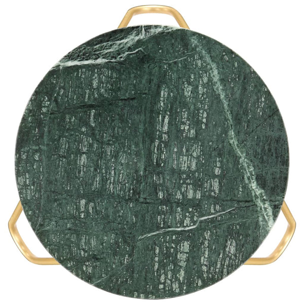 vidaXL Table basse vert 40×40×40 cm pierre véritable aspect marbre
