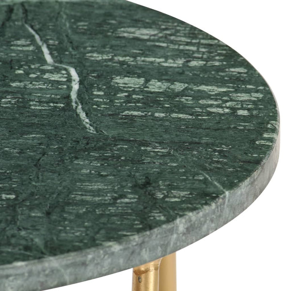 vidaXL Table basse vert 40×40×40 cm pierre véritable aspect marbre
