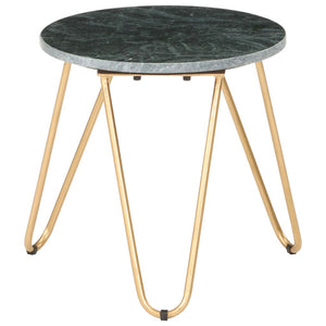 vidaXL Table basse vert 40×40×40 cm pierre véritable aspect marbre
