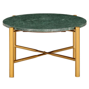 vidaXL Table basse vert 60x60x35 cm Pierre véritable aspect marbre