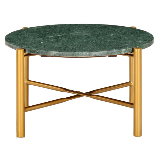 vidaXL Table basse vert 60x60x35 cm Pierre véritable aspect marbre
