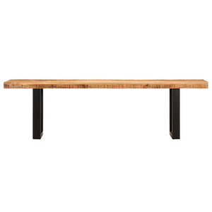 Sitzbank 160 cm Raues Mango-Massivholz und Stahl