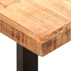 Sitzbank 160 cm Raues Mango-Massivholz und Stahl