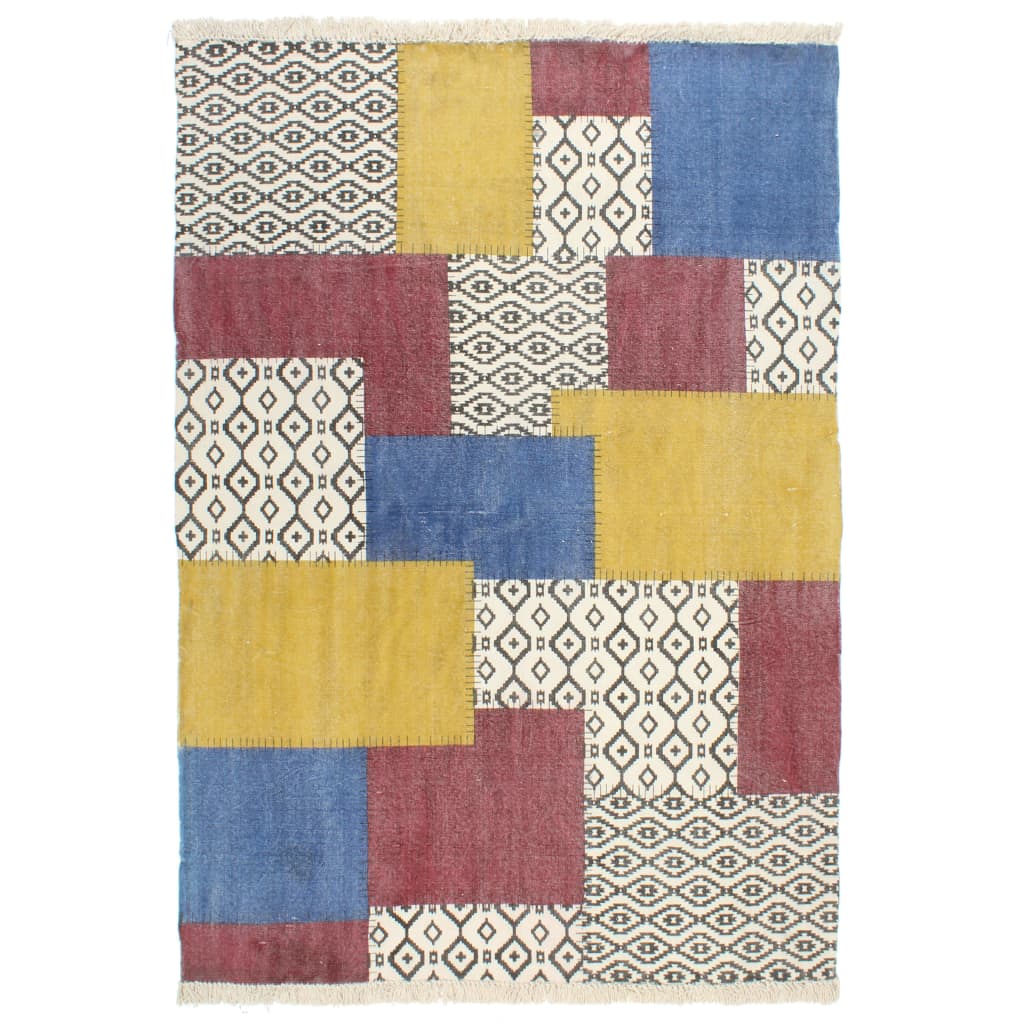 Kelim-Teppich Handgewebt Baumwolle 120×180 cm Bedruckt