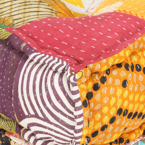 vidaXL Pouf Modulaire en Tissu Patchwork