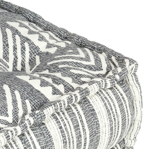 vidaXL Modular Pouffe Grey Striped Fabric