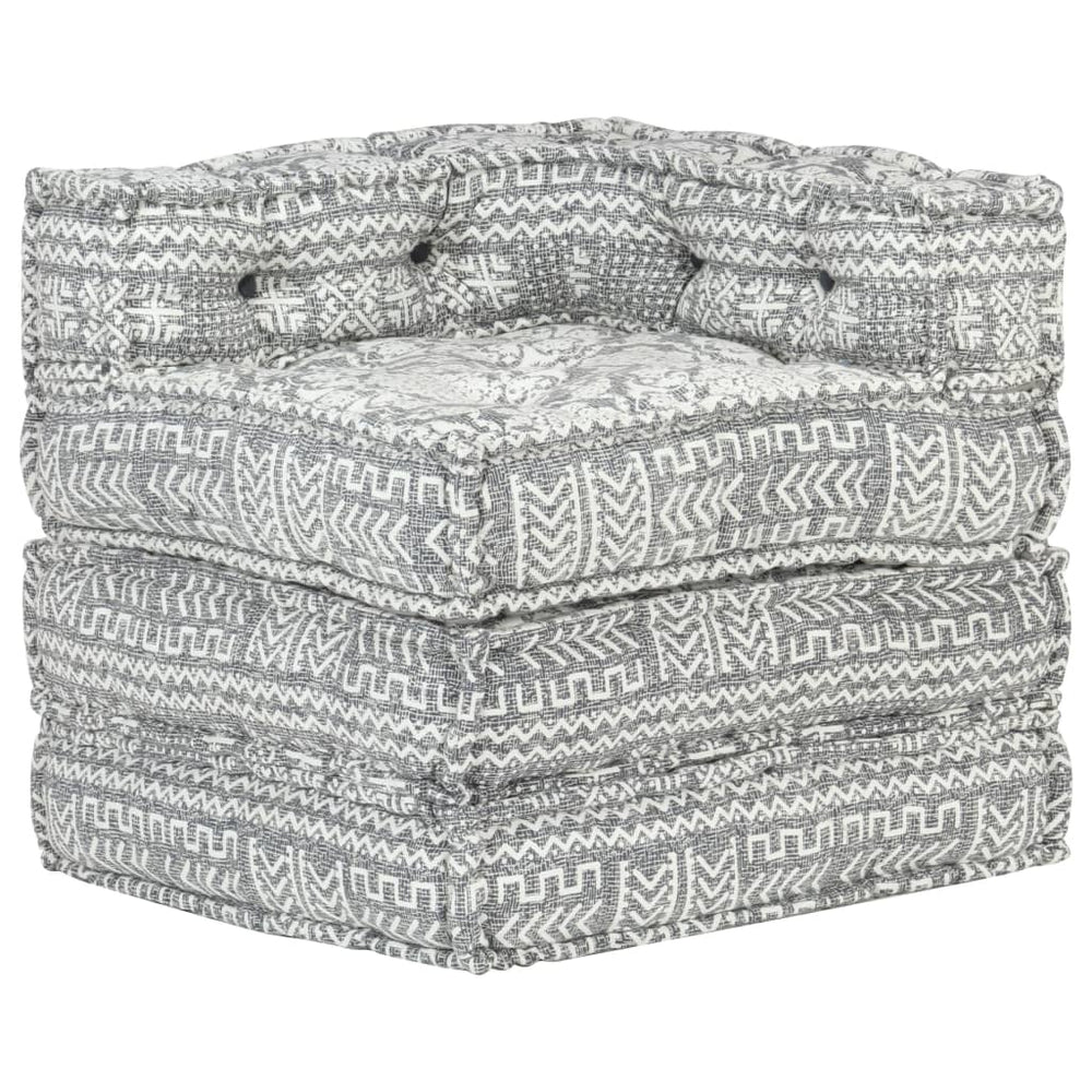 vidaXL Modular Ottoman Light Gray Fabric