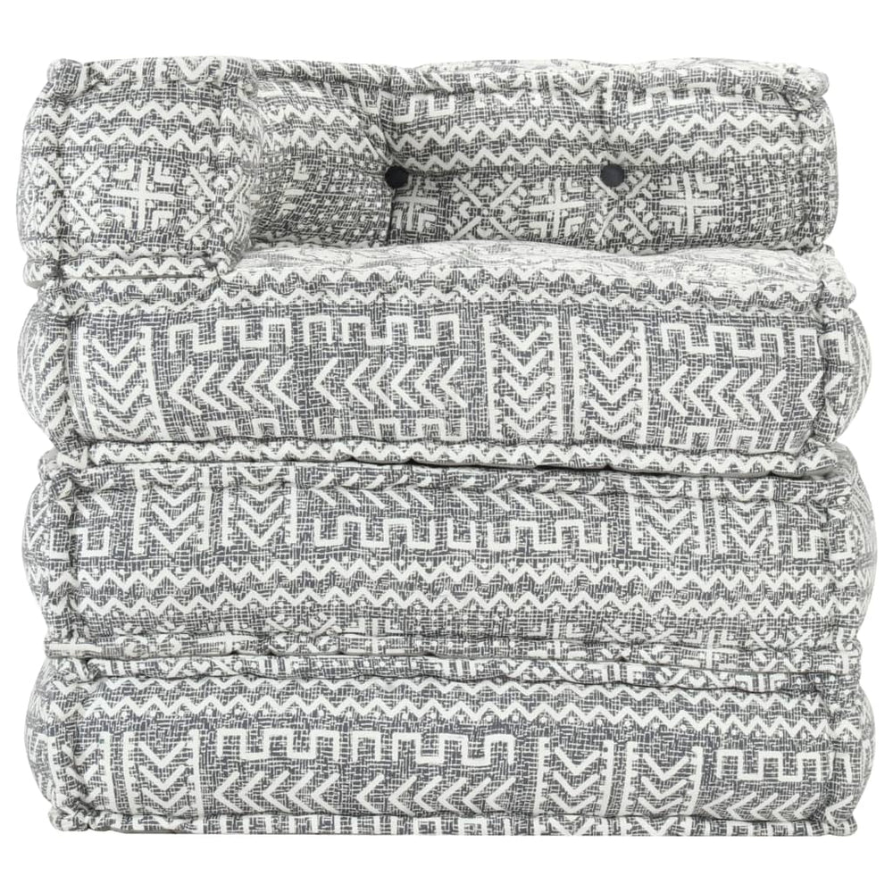 vidaXL Modular Ottoman Light Gray Fabric