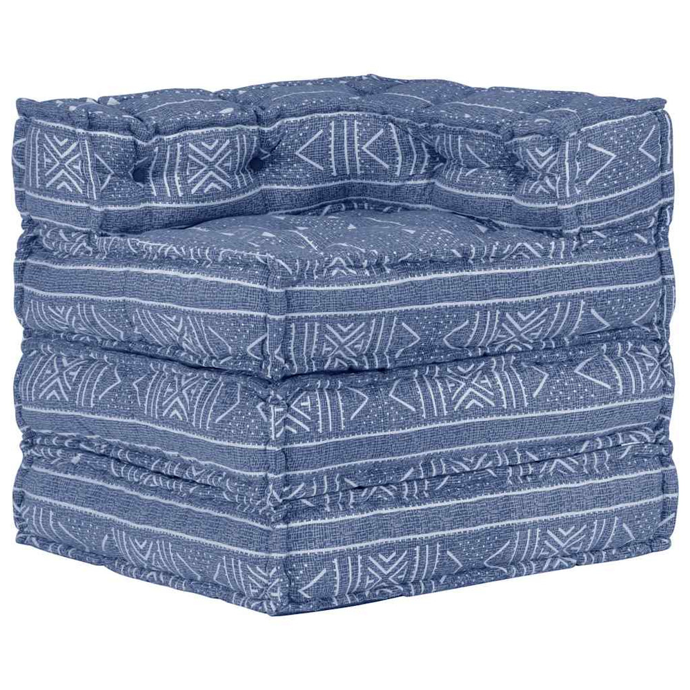 vidaXL Modular Pouf Indigo Fabric