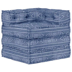 Modularer Pouf Indigo Stoff