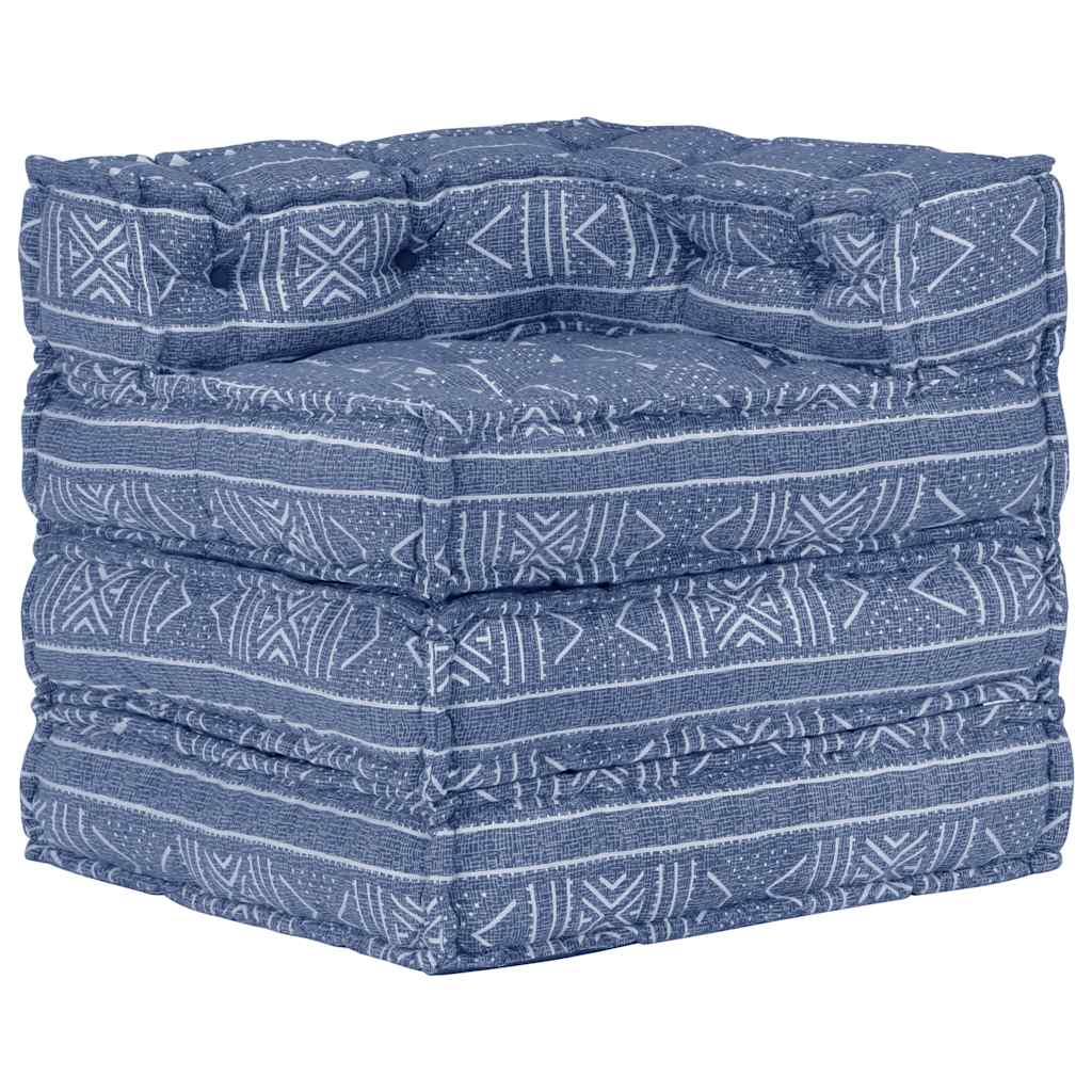 Modularer Pouf Indigo Stoff