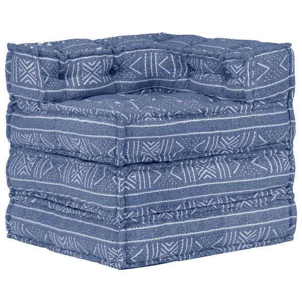 Modularer Pouf Indigo Stoff