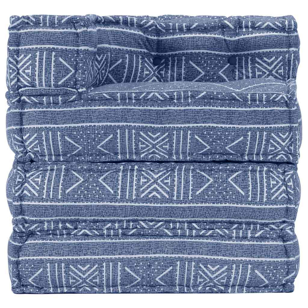 vidaXL Modular Pouf Indigo Fabric