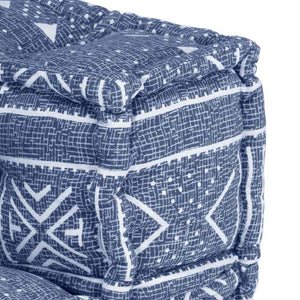 Modularer Pouf Indigo Stoff
