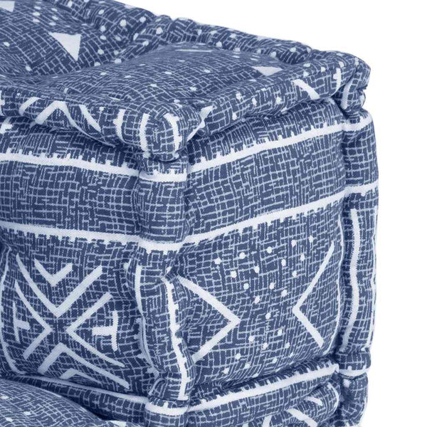 Modularer Pouf Indigo Stoff