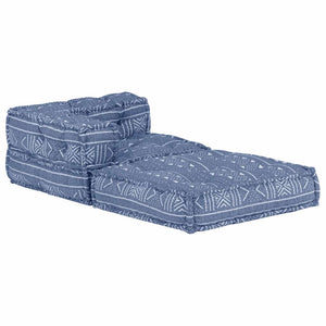 Modularer Pouf Indigo Stoff