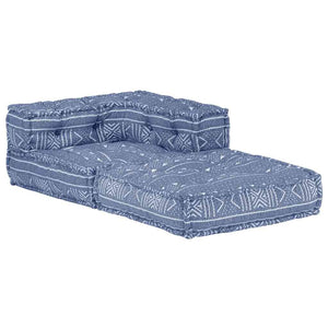 Modularer Pouf Indigo Stoff