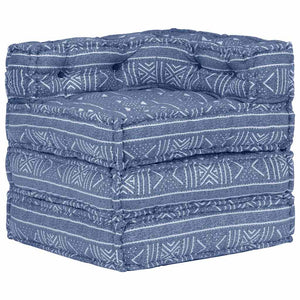 Modularer Pouf Indigo Stoff