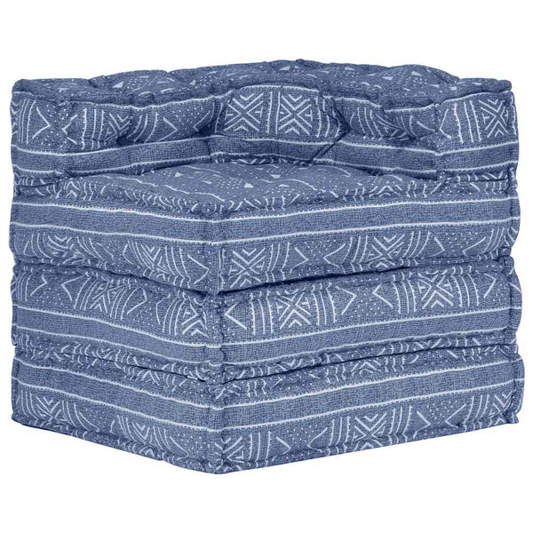 Modularer Pouf Indigo Stoff