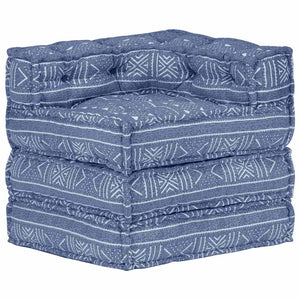 Modularer Pouf Indigo Stoff