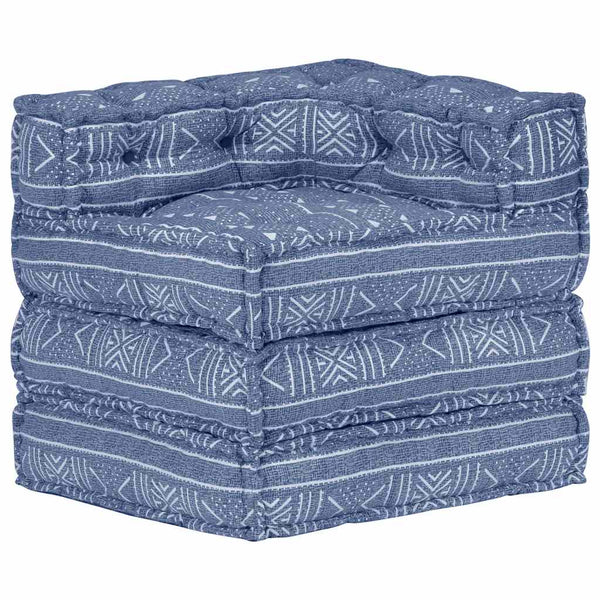 Modularer Pouf Indigo Stoff