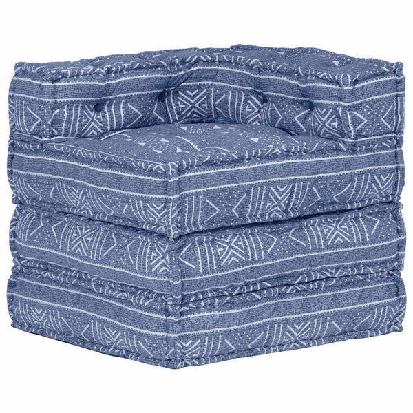Modularer Pouf Indigo Stoff