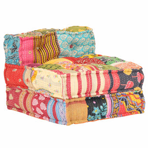 vidaXL Pouf Modulaire en Tissu Patchwork