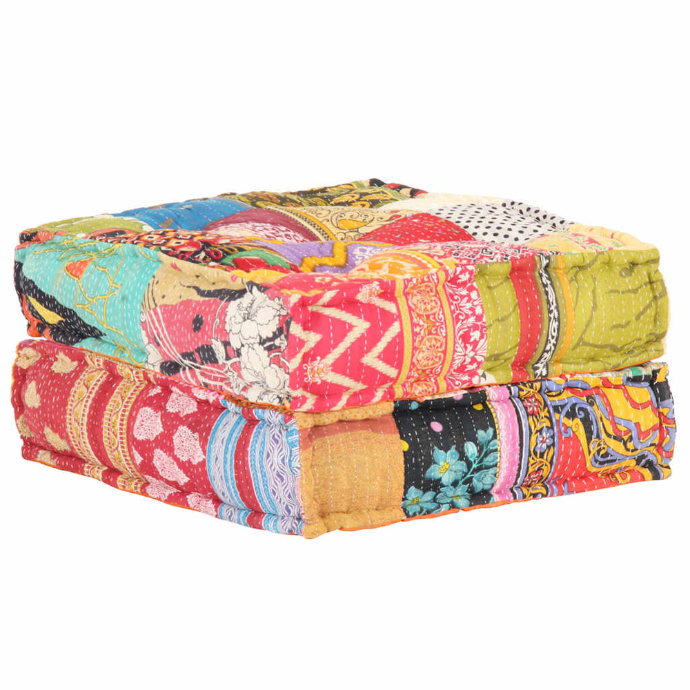 vidaXL Pouf 60x70x36 cm Patchwork Fabric